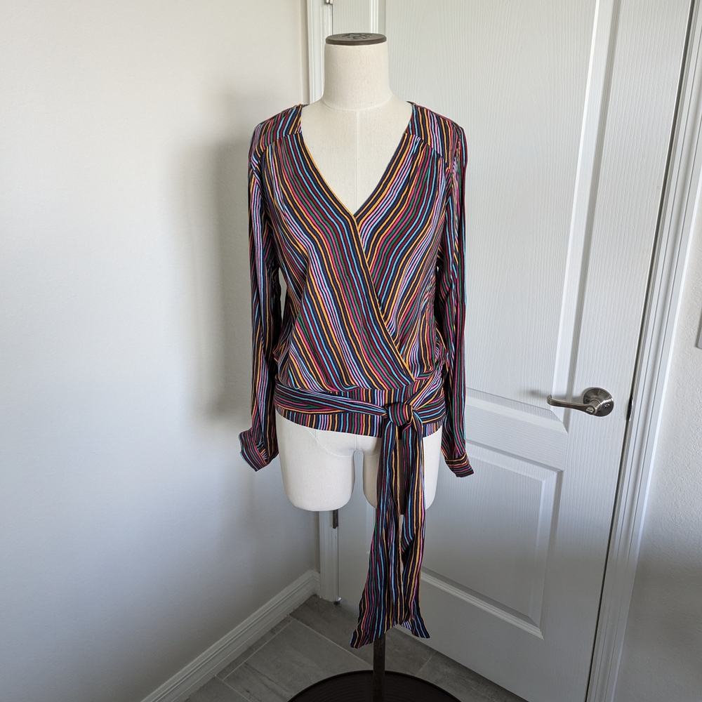 Charming Charlie Red and Pink Blouse with Elegant Design